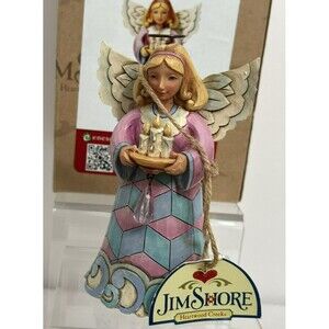 Jim Shore Love Lights the Season Angel 4 ¾” Tall Retired 2014 In Original Box